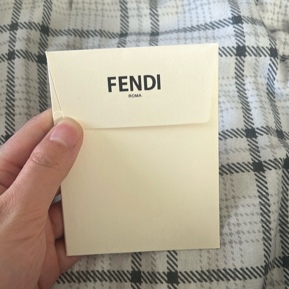 Fendi Roma Small Cream Card Envelope Luxury Gift Packaging Accessory